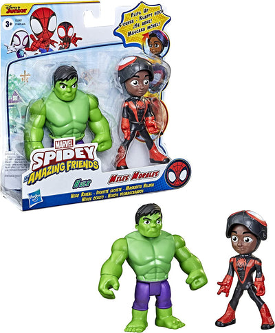 Spidey set 2 personaggi Reveal Hulk & Miles Morales Hasbro