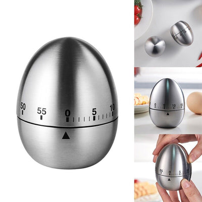 Timer Da Cucina Forma Uova Acciaio 6,1X7,5cm