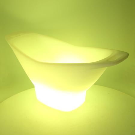 Lampada led plastica ricaricabile con portabottiglie multicolor ovale cm64x30h28 Vacchetti
