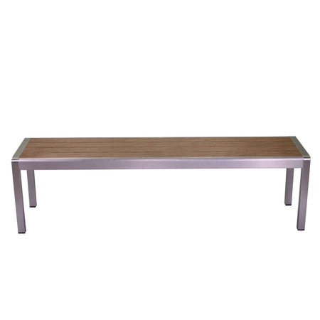 Panchina alluminio polywood seattle marrone cm165x41h45 Vacchetti