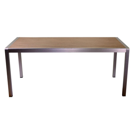 Tavolo alluminio polywood seattle marrone rettangolare cm180x90h76 Vacchetti