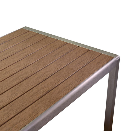 Tavolo alluminio polywood seattle marrone rettangolare cm180x90h76 Vacchetti