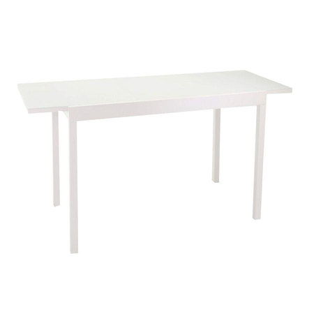 Tavolo alluminio boise bianco opaco allungabile cm160/220x90h67,5/75 Vacchetti