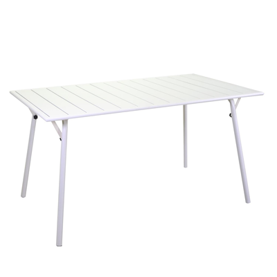 Tavolo metallo Rovigo bianco rettangolarepieghevole cm140x80h74 Vacchetti
