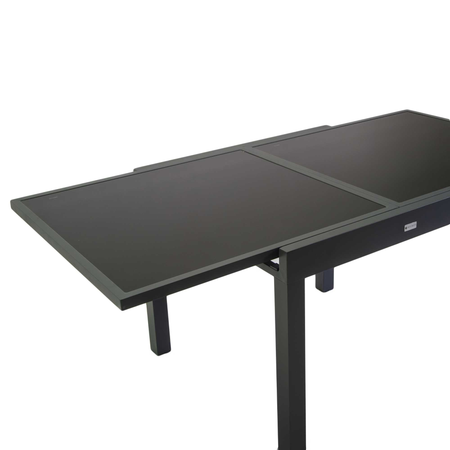 Tavolo alluminio boise allungabile antracite quadro cm90/180x90h75 Vacchetti