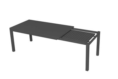Tavolo alluminio boston allungabile antracite rettangolare cm160/220x90h76