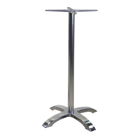 Base tavolo bar alluminio colore inox cm52x52h108 Vacchetti
