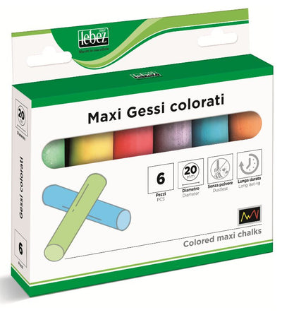 Lebez Gessi Colorati Maxi 6 Pz