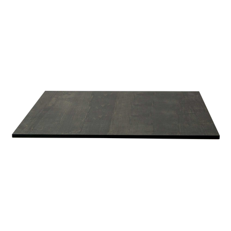 Top tavolo hpl effetto legno nero rettangolare cm55x69x1 Vacchetti