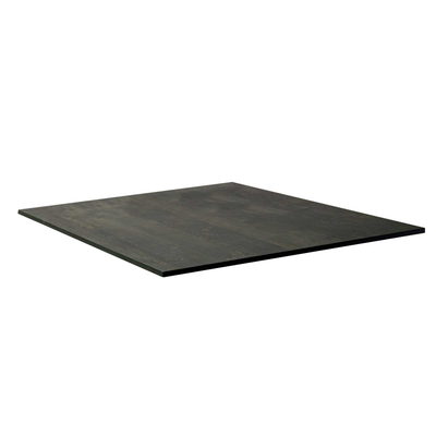 Top tavolo hpl effetto legno nero quadro cm59x59x1 Vacchetti