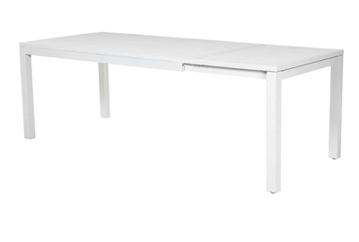 Tavolo alluminio new Boston bianco rettangolare cm160/220x90h76 Vacchetti
