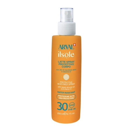 Arval Latte Spray Protettivo Corpo Spf 30 Fl. 200 Ml Protezione Solare Assorbimento Rapido Bellezza/Cura della pelle/Protezione solare e abbronzatura/Protezione solare/Protezione solare corpo OMS Profumi & Borse - Milano, Commerciovirtuoso.it