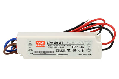 Alimentatore Trasformatore CV MeanWell LPV-20-24 24V 20W 0,84A Impermeabile IP67 Input 220V e 110V