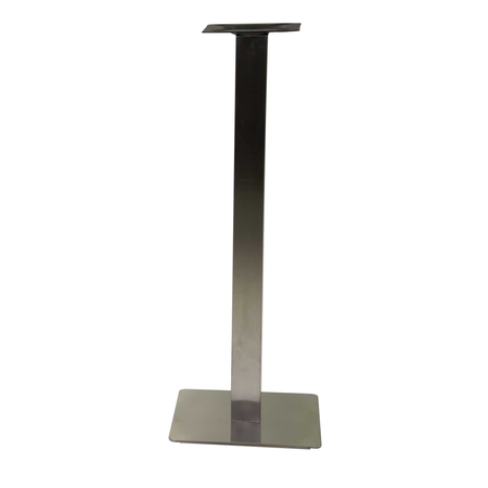 Base tavolo bar acciaio grigio metallizzato quadro cm40x40h108 Vacchetti