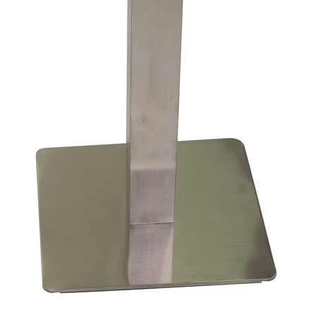 Base tavolo bar acciaio grigio metallizzato quadro cm40x40h108 Vacchetti