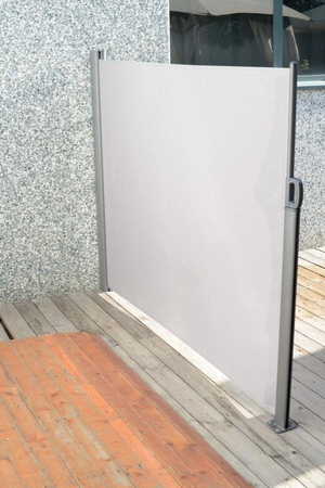 Tenda laterale cm300x140 alluminio antracite tessuto grigio Vacchetti