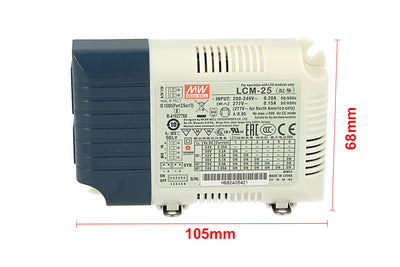 Led Driver CC Meanwell LCM-25 Dimmerabile 0-10V 10V PWM Corrente Costante Modulare 350/500/600/700/900/1050mA