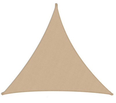 Vela ombreggiante tessuto triangolare sabbia cm360x360x360