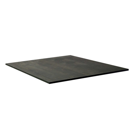Top tavolo hpl effetto legno nero quadro cm69x69x1 Vacchetti