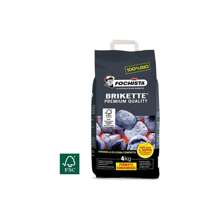 FOCHISTA Carbone Brikette Premium sacchetto 4,0 kg
