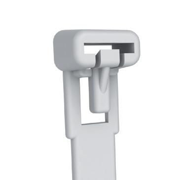 Fascette Fermacavi Riutilizzabili 200x7,6mm in Nylon 100pz Bianco