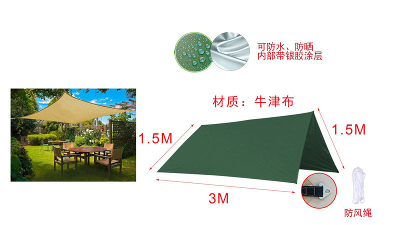 Tenda a Vela Quadrato Colore Verde 3X3m Parasole Per Giardino Terrazza A2Zworld