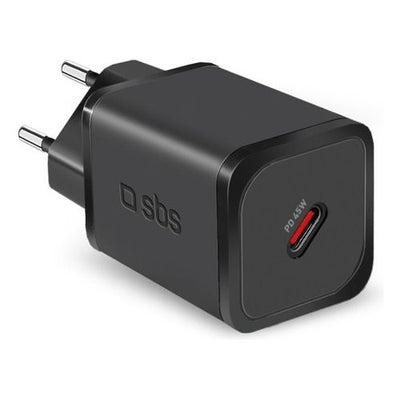Caricabatterie Sbs TETRGAN1C45W MINI WALL CHARGER USB C GaN 45W Black