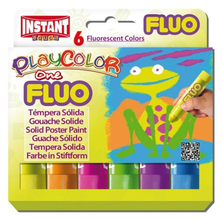 TEMPERA SOLIDA ISTANT FLUO PLAYCOLOR 6 Wirth & Goffi Snc