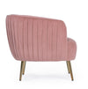 Poltrona Linsay in velluto Rosa arredamento per salotto moderno h 74 cm Casa e cucina/Arredamento/Soggiorno/Poltrone e sedie/Poltrone Decor Space - Altamura, Commerciovirtuoso.it