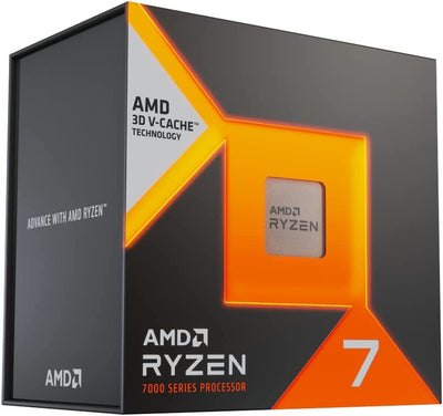 AMD Processore Ryzen 7 7800X3D, 5GHZ 8CORE, AM5, SERIE 7000 X3D, CACHE 104MB 120W, WOF