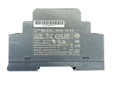 MeanWell HDR-15-24 Alimentatore Guida DIN Ultra Slim 15W 24V 0,63A Input 220V e 110V