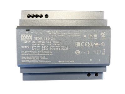 MeanWell HDR-150-24 Alimentatore Guida DIN 150W 24V 6,25A Input 220V e 110V