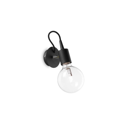 Lampada Da Parete Edison Ap1 Nero Ideal-Lux Ideal Lux