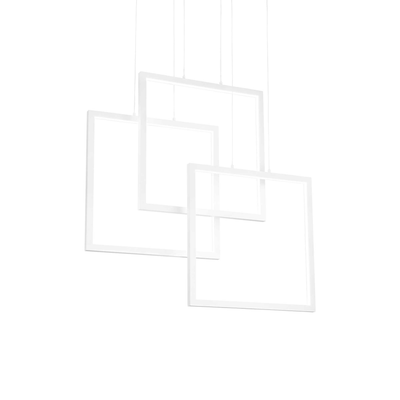 Lampada A Sospensione Frame Sp Quadrato Bianco Ideal-Lux Ideal Lux