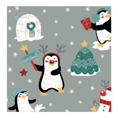 Tovaglioli monouso Pap Star 89354 CHRISTMAS 3 Veli Happy Penguins