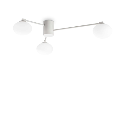 Lampada Da Soffitto Hermes Pl3 D90 Bianco Ideal-Lux Ideal Lux