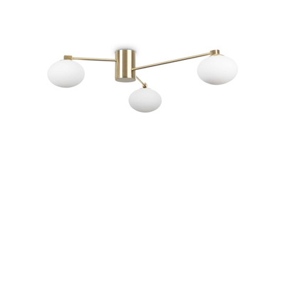 Lampada Da Soffitto Hermes Pl3 D90 Ottone Ideal-Lux Ideal Lux