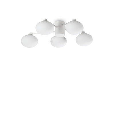 Lampada Da Soffitto Hermes Pl5 D60 Bianco Ideal-Lux Ideal Lux