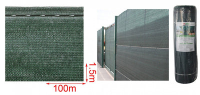 Tessuto Ombreggiante Verde Scuro 1,5m X 100m per Recinzioni Coperture A2Zworld