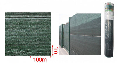 Tessuto Ombreggiante Verde Scuro 1m X 100m per Recinzioni Coperture