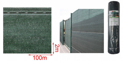 Tessuto Ombreggiante Verde Scuro 2m X 100m per Recinzioni Coperture A2Zworld