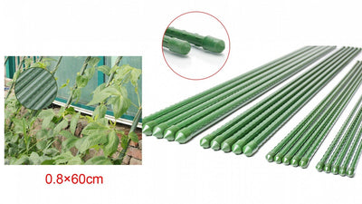 Supporto Piante Rampicanti Bastone In Acciaio Plastificato Verde 0,8X60cm