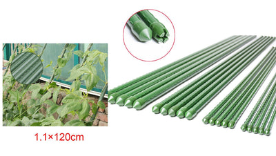 Supporto Piante Rampicanti Bastone In Acciaio Plastificato Verde 1,1X120cm