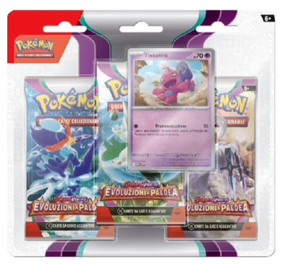 Pokemon Blister 3 Bustine + 1 Card ''Evoluzioni a Paldea 02'' The-Pokemon-Company