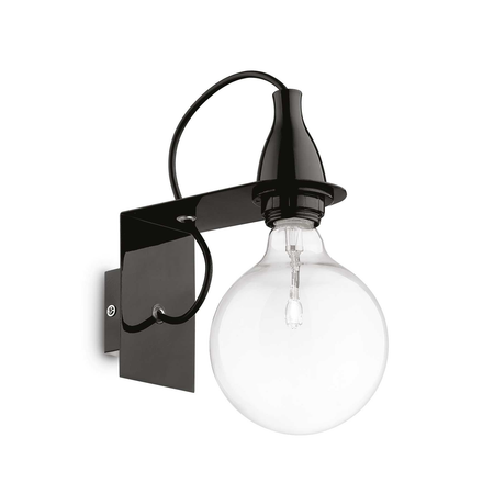 Lampada Da Parete Minimal Ap1 Nero Ideal-Lux Ideal Lux