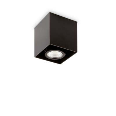 Lampada Da Soffitto Mood Pl1 D09 Square Nero Ideal-Lux Ideal Lux