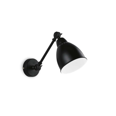 Lampada Da Parete Newton Ap1 Nero Ideal-Lux Ideal Lux