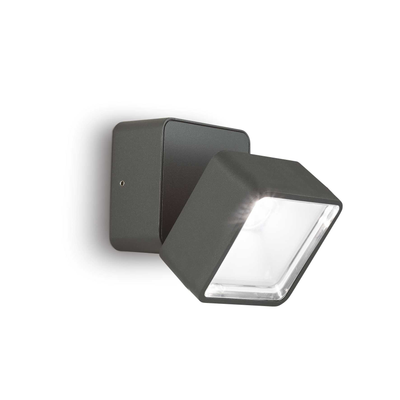 Lampada Da Parete Omega Ap Square Antracite 4000K Ideal-Lux