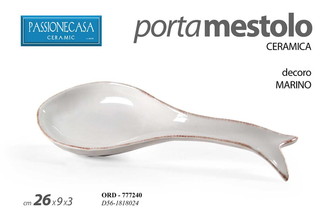 Porta Mestolo 26*8,7*3,2Cm Portamestolo In Ceramica Casa e cucina/Utensili da cucina/Appoggia cucchiaio TRM Company - Polistena, Commerciovirtuoso.it
