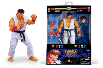 Street Fighter II Ryu Personaggio cm.15 personaggio articolato cultue pop da collezione, 25 punti di articolazione, mani e testa
